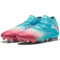 Puma FUTURE 8 ULTIMATE RE-CHARGE FG Football Boots Unisex, Shoes, Hero Blue/White/Sunset Pink, 41