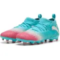 Puma FUTURE 8 MATCH RE-CHARGE FG/AG Football Boots Youth, Shoes, Hero Blue/White/Sunset Pink, 34.5
