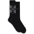 Hugo Boss for man. 50478352 Pack 2 Pair of Argyle Socks black (43-46), Casual, Cotton