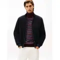 Tommy Hilfiger for man. MW0MW42070 Harrington jacket in navy corduroy (XXL), Casual, Cotton, Long sleeve