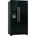 Bosch Serie | 6 KAD93ABEP - Kjøleskap/fryser - side-ved-side med vannautomat, isdispenser - bredde: 90.8 cm - dybde: 70.7 cm - høyde: 178.7 cm - 562 liter - Klasse E - svart
