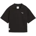 Puma Class Relaxed Polo Tee Women, Clothing, Black, L