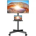 Perlegear Mobilt gulvstativ med hjul for 23-60" TV - Perlegear PGTVMC06