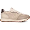 Hispanitas for woman. HI254209 Leather Sneakers Kansas beige (37), Flat, 1 to 3 cm, Laces, Casual