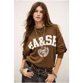 Ba&sh for woman. 1H25BENJ Sweatshirt Benjamin brown (36), Casual, Cotton