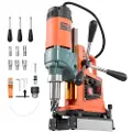 Vevor magnetisk borepresse, 1400 W, 50 mm borediameter, 0-850 o/min hastighet, reversibel retning, magnetisk borepresse med 6 kjernebor, elektrisk boremaskin for industri og forbedring av hjemmet