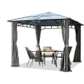 TOOLPORT 3x3 m paviljong, inkl. 4 sidepaneler loft grey