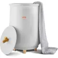 Vevor håndklevarmerbøtte, 20 l håndklevarmer med LED-lys, store teppevarmere for bad, 20/40/60/90 min automatisk avstengning og temperaturinnstilling, for spa, hjem, benkeplate, gulv, grå