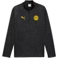 Puma Borussia Dortmund Pre-match Quarter-Zip Top Men, Sport, Black/Yellow Sizzle, XS