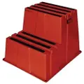 Twinco TWIN 6700 - Safety step - 2 trinn - arbeidshøyde: 0.5 m - polyetylen med høy tetthet - rød