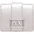 Armani Exchange for woman. XW000360AF12039U8097 Small Wallet Asv silver (OSFA), Casual, Polyester