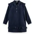 Scotch & Soda Corduroy Ruffle Details Kjole Med Lange Ermer