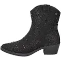 Xti for woman. 14311601-NEGRO Ankle boots 143116 black (38), 3 to 5 cm, Suede, Zip, Casual