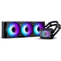 Phanteks Glacier One 360M25G2 - Væskekjølesystem for prosessor - Radiatorstørrelse: 360 mm - (for: LGA115x Socket, LGA1200, LGA1700, LGA2011, LGA2011-3, LGA2066, AM4, AM5) - kobber - 120 mm - svart