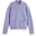 Scotch & Soda Mock Neck Front Pockets Genser