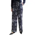 Scotch & Soda Gia Wide Leg Fit Block Print Bukser