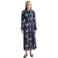 Scotch & Soda Belted Pleated Hem Lang Ermet Midi-kjole