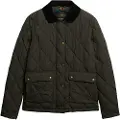 Superdry for woman. W5011957A Jacket Cord Trimmed Liner green (S), Casual, Recycled Polister, Sustainable