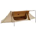 Vevor Campingtelt, Lett Bushcraft-telt med Komfyrjekk og 2 Presenningstenger, Vanntette Vintertelt med Ly, Bærbare 4-Sesongstelt for 2 Personer Fotturer Fiske Jakt Backpacking