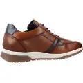Fluchos for man. F1600 F1600 brown leather sneakers (39), Flat, Laces, Zip, Casual