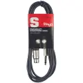 Stagg 6m Microphone Cable Female XLR to Jack Black