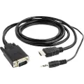 Gembird HDMI til VGA-Kabel 1,8m med 3,5mm lydkabel