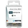 Witte Ph 2 Bitflex Tin 25 Mm Phillips Kryssformet Skrutrekkerbits 15 Enheter