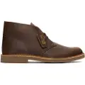 Clarks for man. 26166785 Desert Bt Evo leather ankle boots brown (42), Flat, Laces, Casual