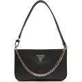 GUESS for woman. HWZG9672720 Noelle saffiano shoulder bag black (OSFA), Casual, Polyurethane