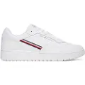 Tommy Hilfiger for man. FM0FM05631 Leather Sneakers with white studded soles (45), Flat, Laces, Casual