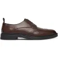 Hugo Boss for man. 50552549 Calev brown leather shoes (44), Flat, Laces, Casual, Party, Classic