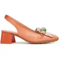 Hispanitas for woman. HV253945 Leather Sandals Hanoi orange (39), 3 to 5 cm, None, Casual