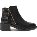 Xti for woman. 14310201-NEGRO Ankle boots 143102 black (36), 3 to 5 cm, Zip, Casual
