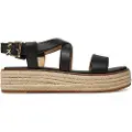 Michael Kors for woman. 40S5LYFS1L Lynn leather sandals black (37), 3 to 5 cm, Buckle, Casual