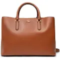 Ralph Lauren for woman. 431876724005 Satchel Marcy leather bag in brown leather (OSFA), Casual