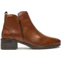 Pikolinos for woman. W6W-8950 Brown Malaga Leather Ankle Boots (36), 3 to 5 cm, Zip, Casual