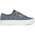 Calvin Klein Jeans for woman. YW0YW01965 Blue logo jacquard platform trainers (39), Fabric, Flat, Laces, Casual