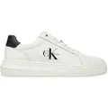Calvin Klein Jeans for man. YM0YM01317 Chunky Mono Leather Sneakers white (45), Flat, Laces, Casual