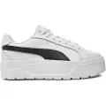 Puma Karmen II Leather Sneakers Women, Shoes, White/Black/Silver, 39