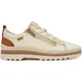 Pikolinos for woman. W3W-6979C1 Leather Sneakers Vigo white cream (38), Flat, 1 to 3 cm, Zip, Casual