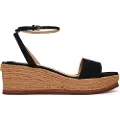 Ralph Lauren for woman. 802920421001 Black Leona Leather Espadrilles (36), 3 to 5 cm, Buckle, Casual
