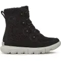 Sorel for woman. 2058881010 Explorer next leather ankle boots black (36), Flat, Laces, Velcro, Casual