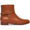 Ralph Lauren for woman. 802974382001 Brooke II brown calfskin ankle boots (36), Leather, Flat, Zip, Casual