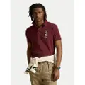 Ralph Lauren for man. 710973159001 Custom Slim Polo maroon (M), Casual, Cotton, Short sleeve