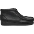 Clarks Shoes for man. 26179710 Leather ankle boots WallabeeEVO black (41), Flat, Laces, Casual