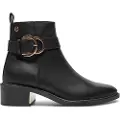 Xti for woman. 14310301-NEGRO Ankle boots 143103 black (36), 3 to 5 cm, Zip, Casual
