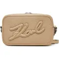 Karl Lagerfeld for woman. A1W30040 Essentials beige shoulder bag (OSFA), Casual, Cotton, Polyurethane