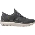 SKECHERS for man. 232457 Slip-ins: Summits Sneakers - High Range grey (44), Fabric, 3 to 5 cm, Laces, Casual, Sport, Multisport