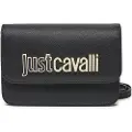Just cavalli for woman. 77RA4BBA_ZS766 Metal Lettering Bag black (OSFA), Casual, Polyester
