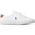 Ralph Lauren for man. 816877702001 Longwood leather trainers white (46), Flat, Laces, Casual